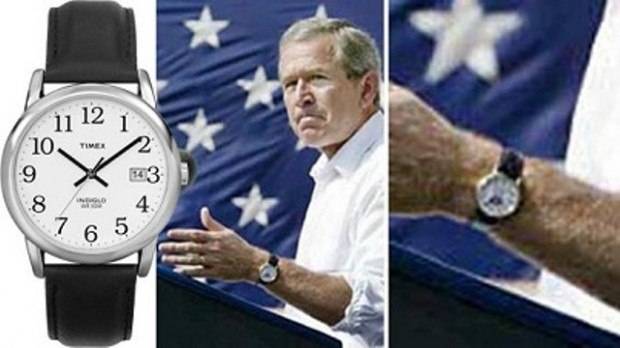 President George W. Bush wearing a Timex Indiglo