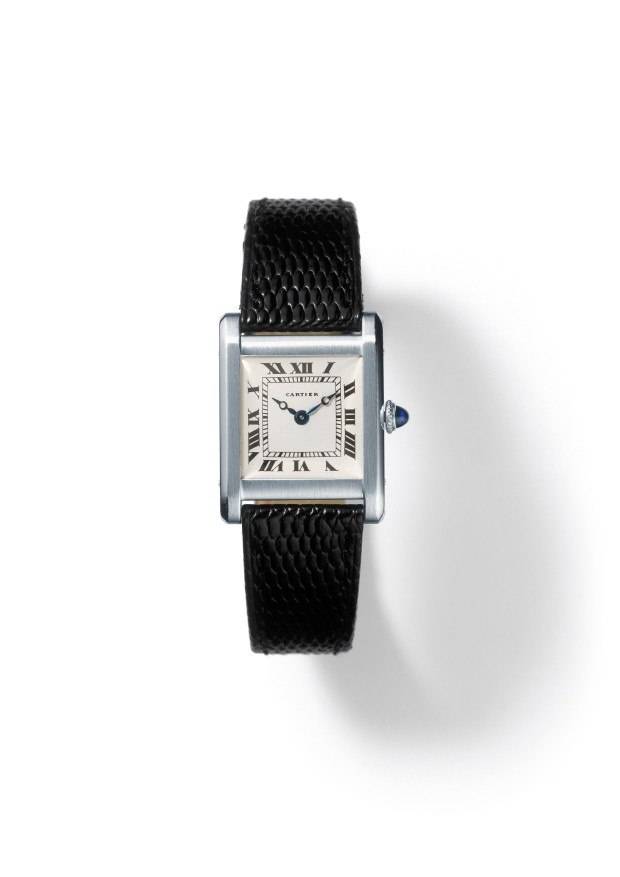 A Cartier Tank circa 1920, in white gold and platinum. Photo by Nick Welsh, Cartier Collection © Cartier