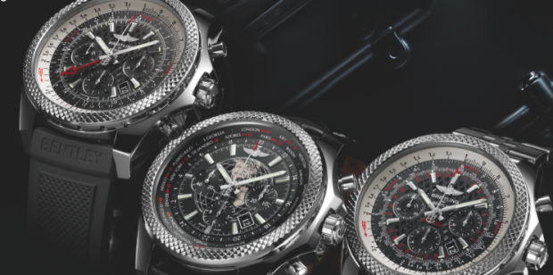 The trio of new Breitling for Bentley pieces with new in-house chronograph movements.