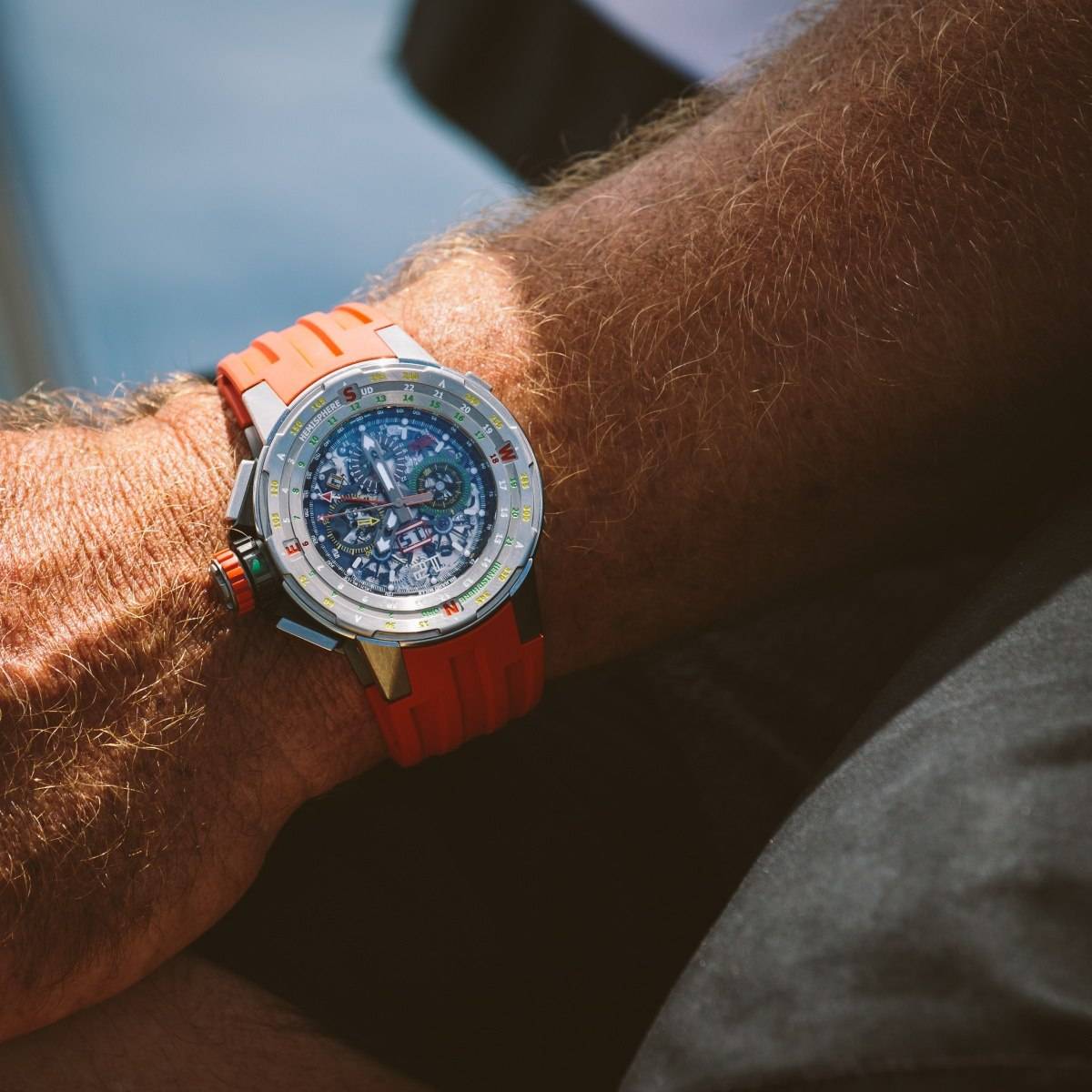 The RM 60-01 Flyback Chronograph Regatta, Richard Mille's first model dedicated to sailing in high seas, 