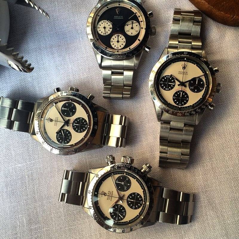 A collection of Rolex Daytonas