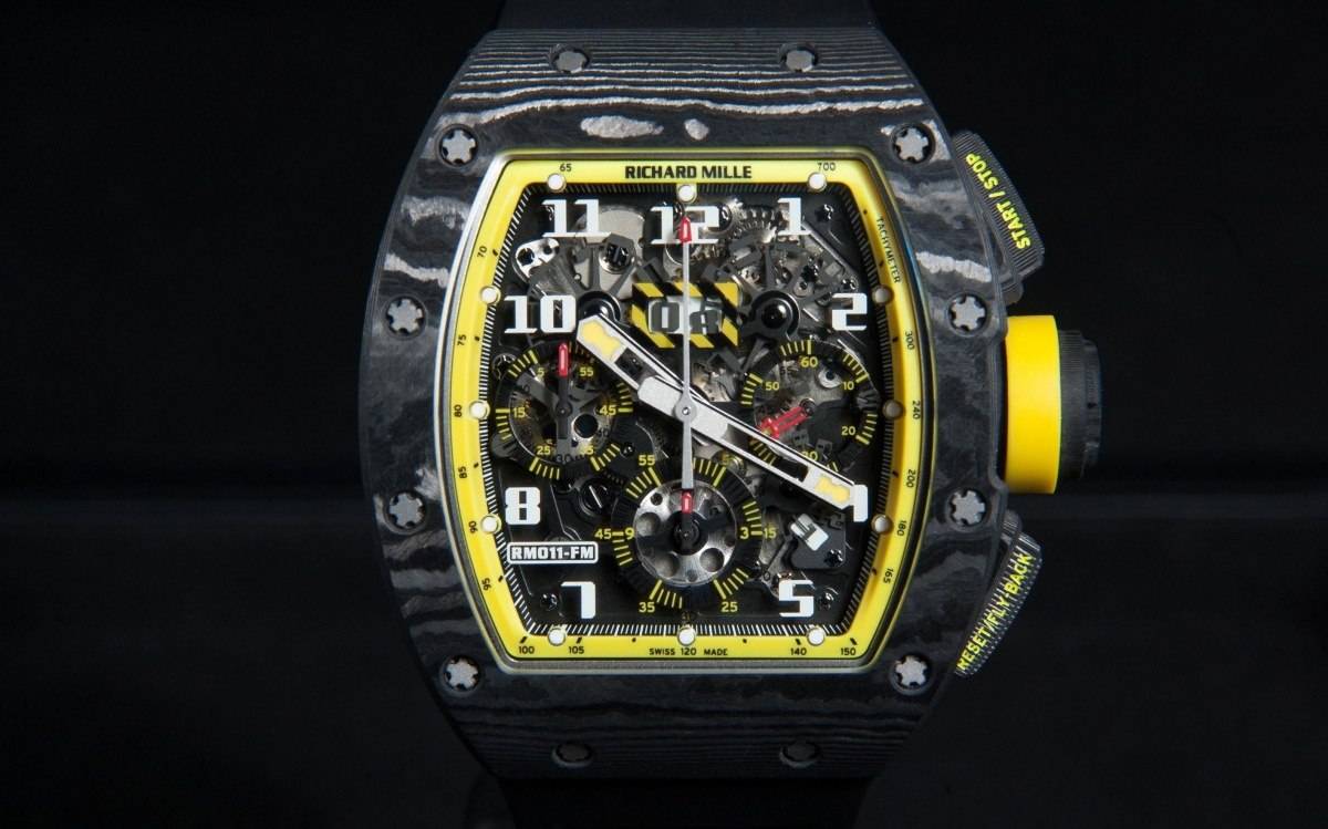 Richard Mille RM 011 Flyback Chronograph Yellow Storm Live Pictures