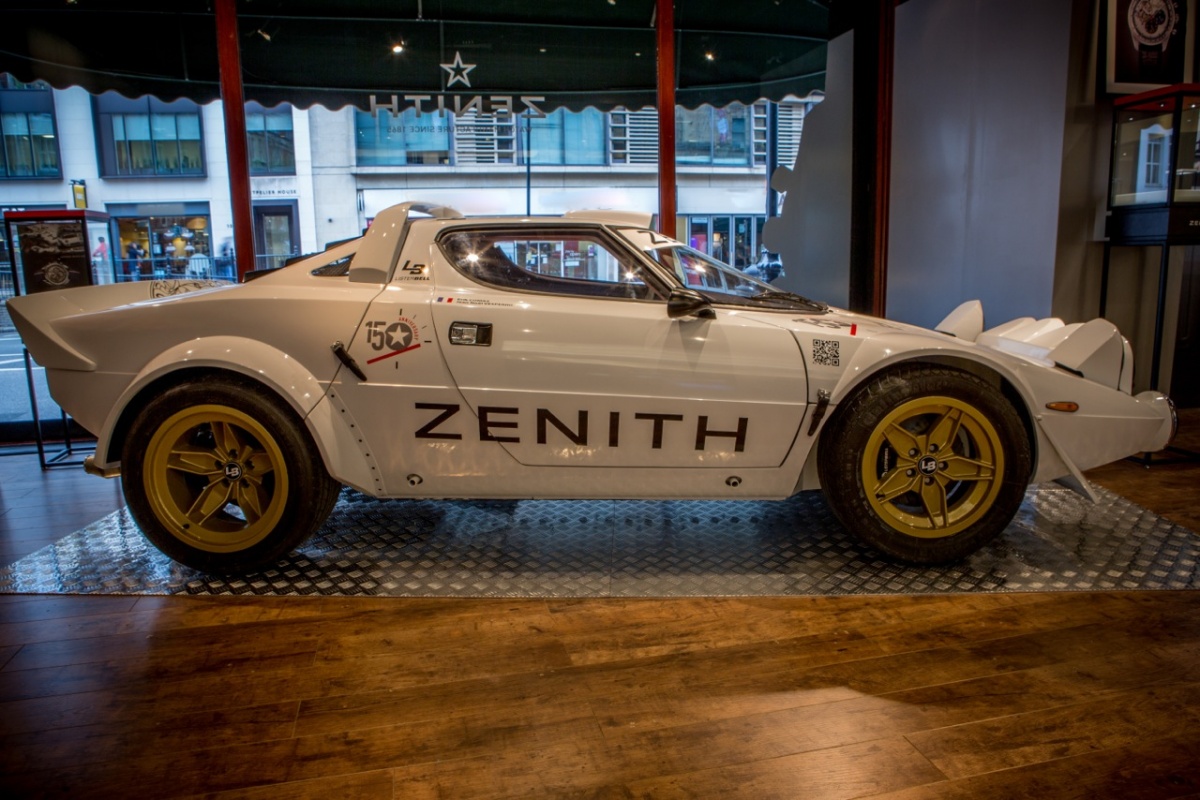 Zenith Harrods Exhibition May 2015 Lancia Stratos Tour 2015