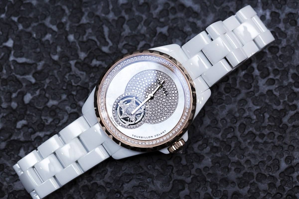 Chanel J12 Flying Tourbillon White Watch Baselworld 2015 front