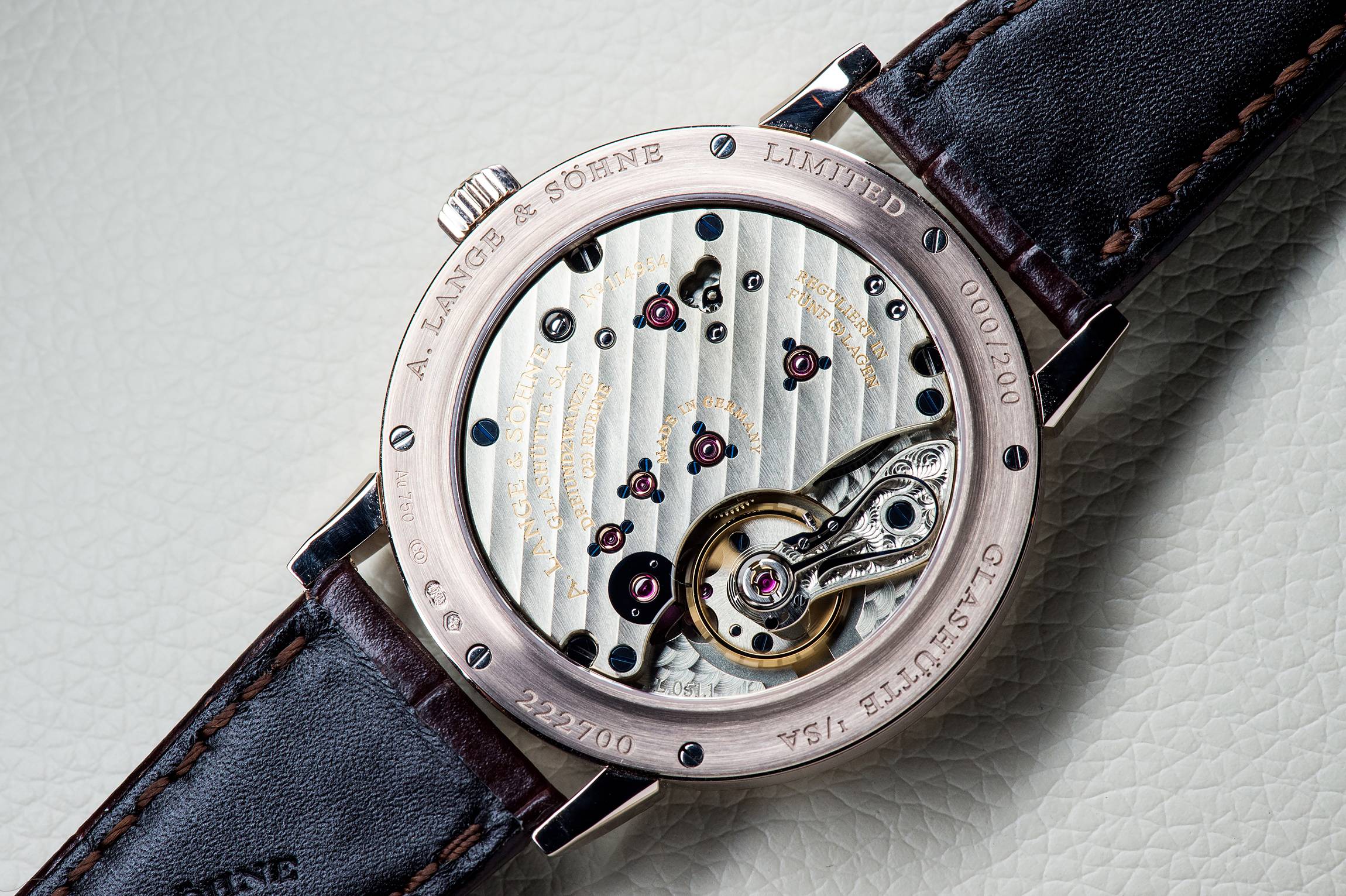 A. Lange & Söhne 1815 Anniversary Of F.A. Lange In Honey Gold Watches & Wonders 2015 Back