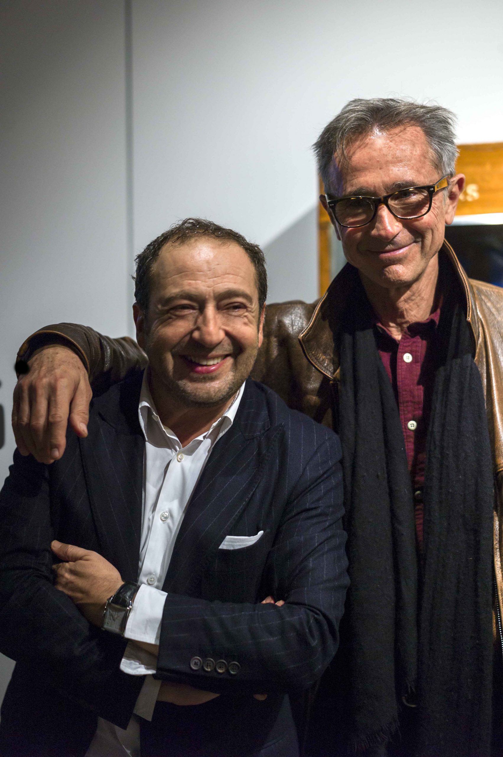 French actors Patrick Timsit and Thierry Lhermitte at the Galerie