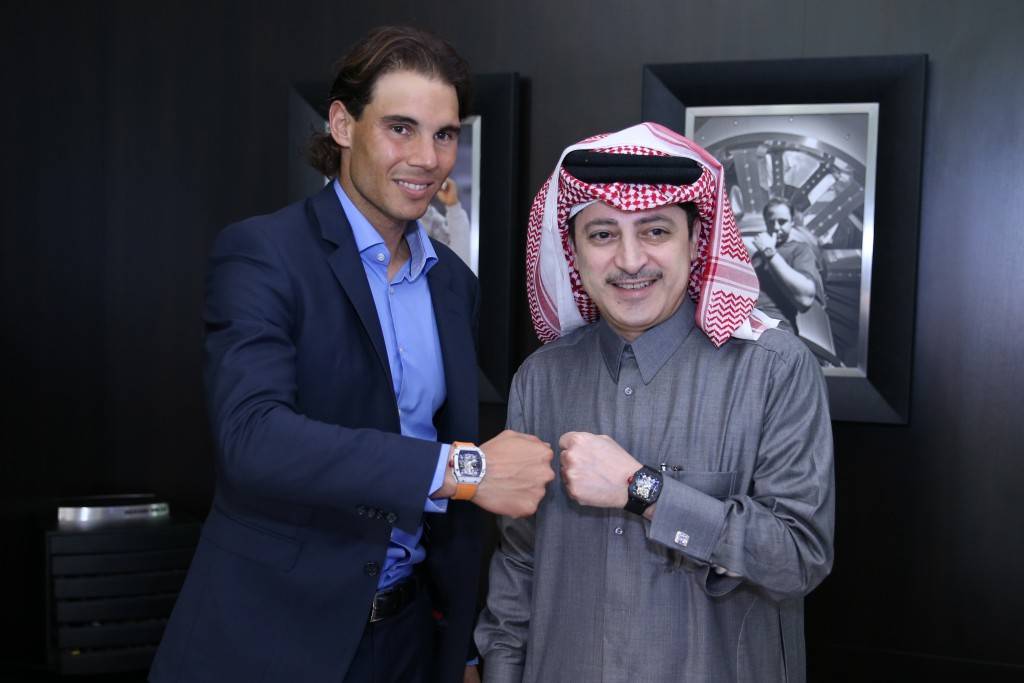 Rafael Nadal & Adel Ali bin Ali at the Richard Mille Doha Boutique