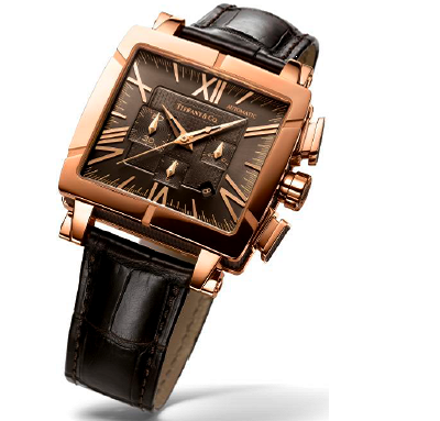 Tiffany & Co. Presents the Atlas Gent Square Chronograph in Gold