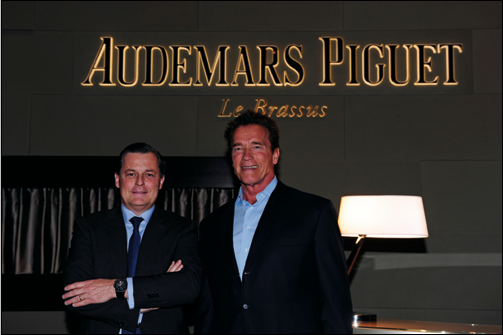 Audemars Piguet  Ambassador Arnold Schwarzenegger Visits SIHH