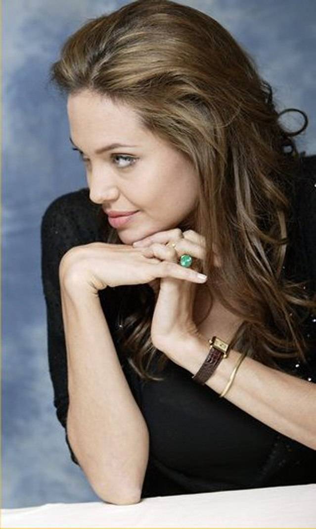 Celebrity Corner: Angelina Jolie wearing a Cartier Tank