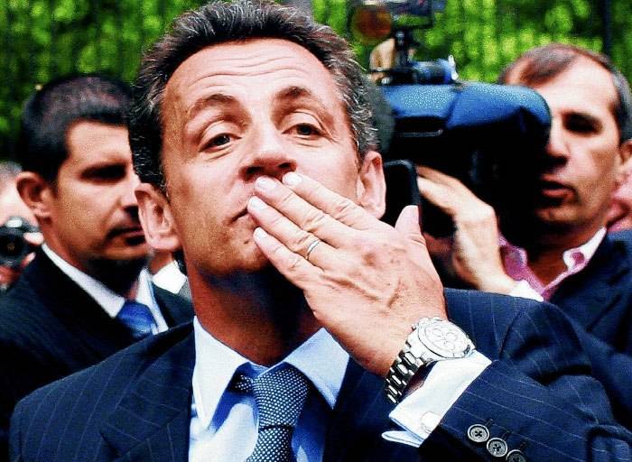 Past President of France Nicolas Sarkozy sporting a Steel Rolex Daytona