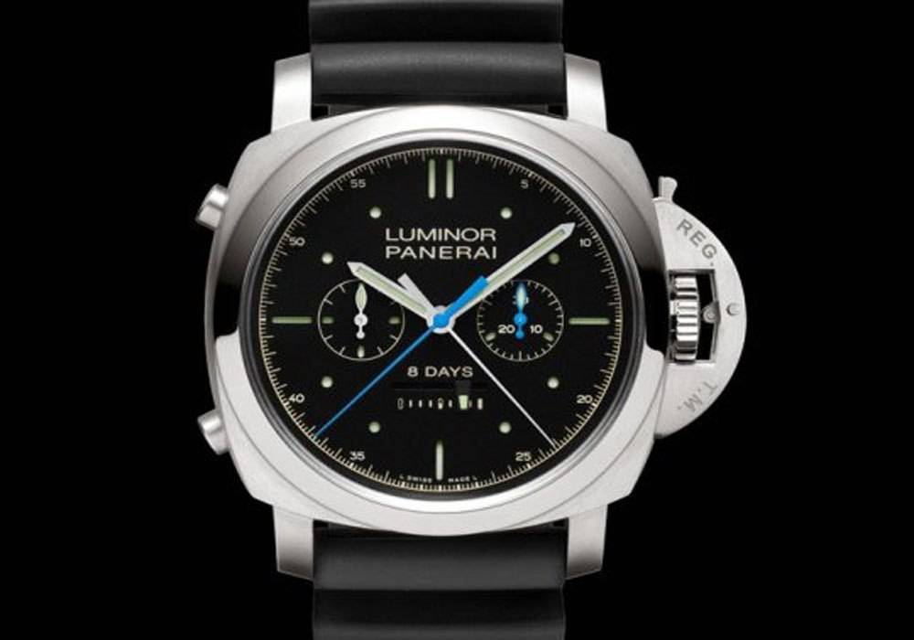 Carmelo Anthony’s Haute Time Watch of the Day:  Panerai Luminor 1950 Rattrapante 8 Days Titanio