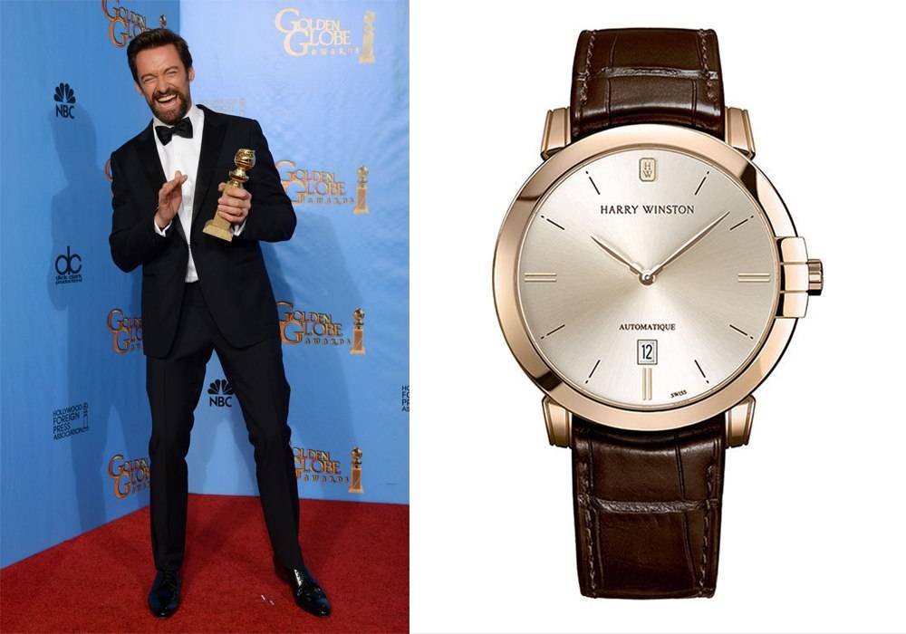 Hugh Jackman Wears $22,300 Harry Winston Midnight Timepiece at the 2013 Golden Globes