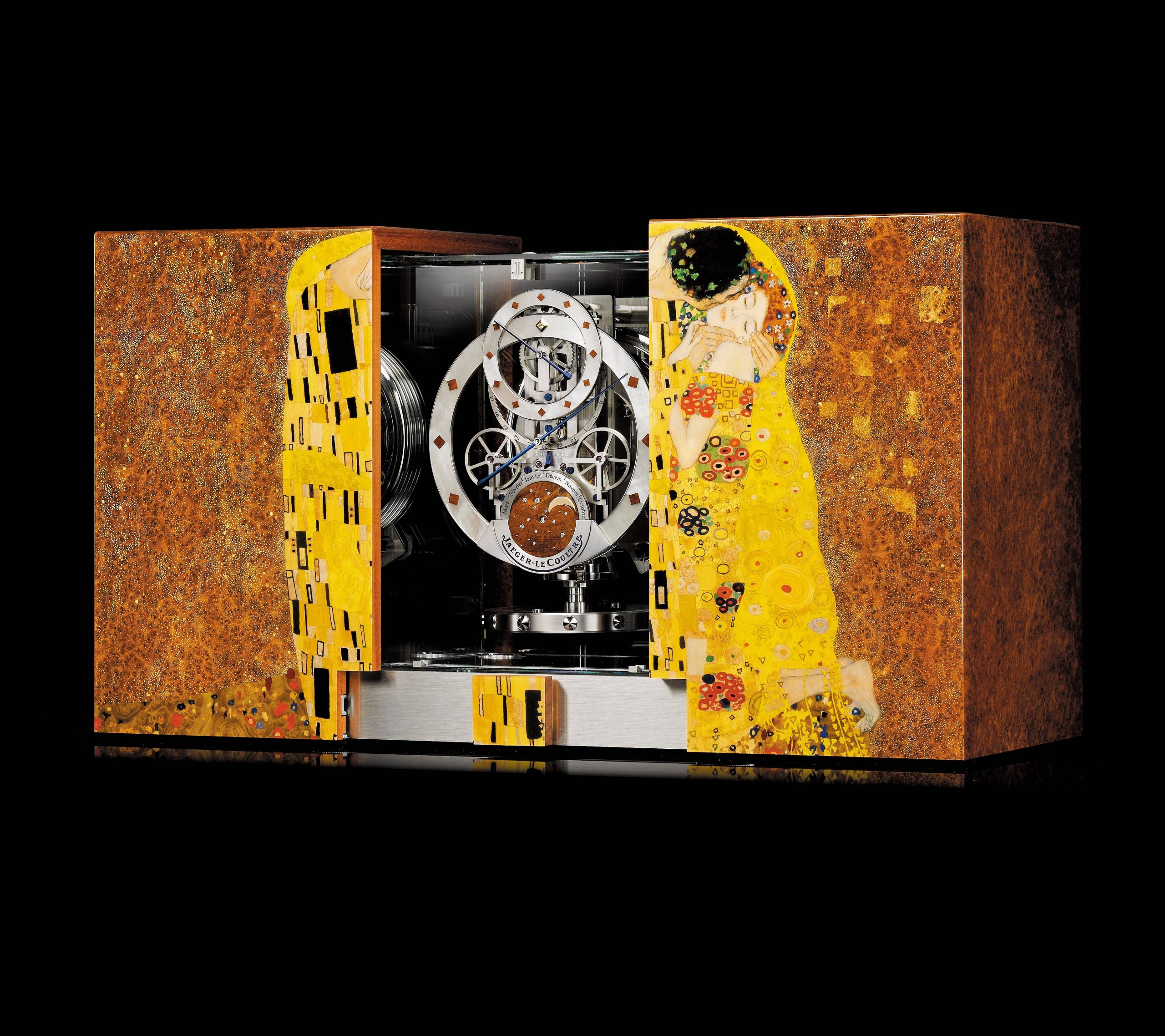 Jaeger-LeCoultre Celebrate Klimt’s Famous “Kiss” With Atmos Marqueterie Clock