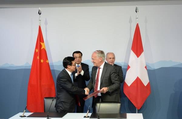 Switzerland Strikes Trade Deal With China