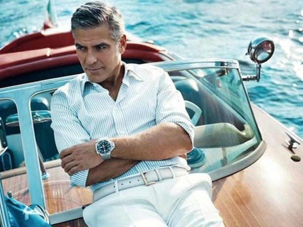 George Clooney Spotted Wearing Omega Seamaster Ploprof