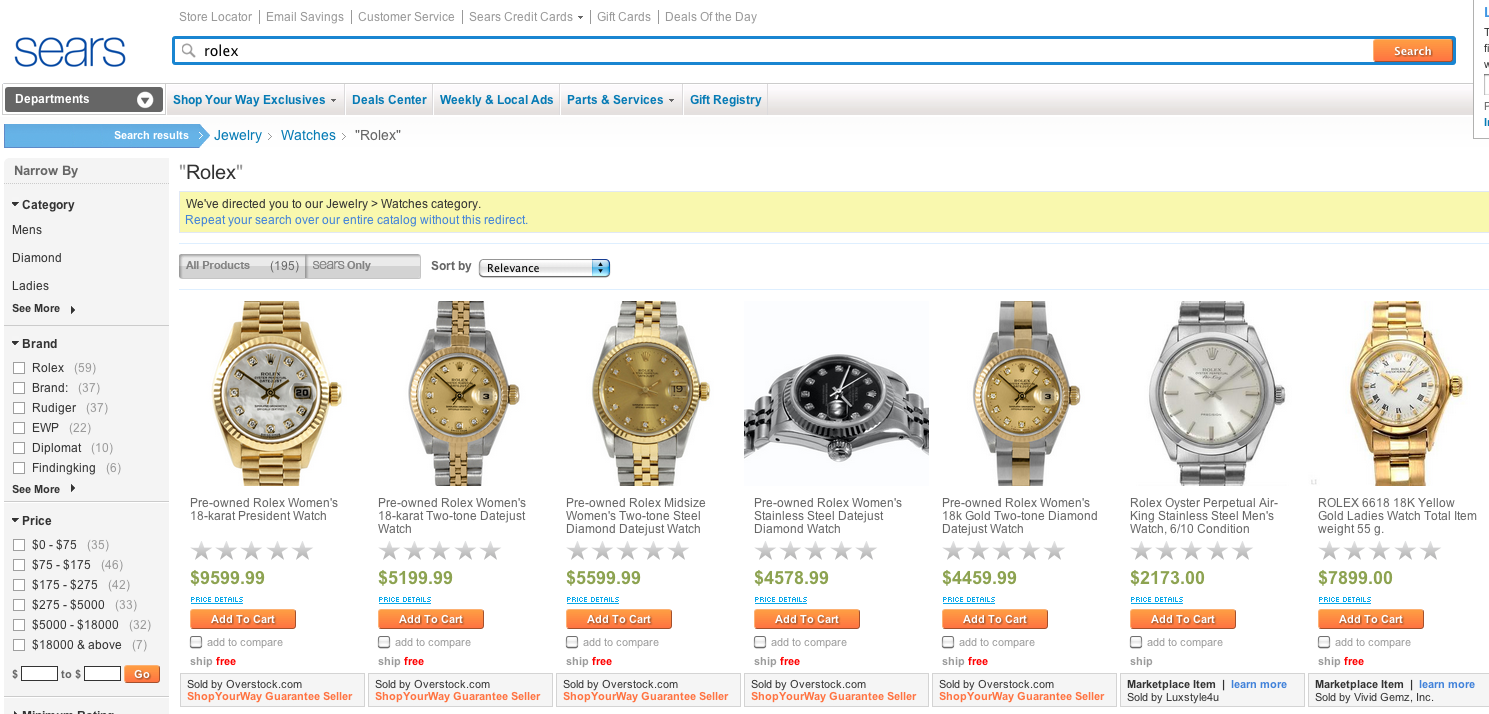 $30,000 Rolex For Sale at…Sears?