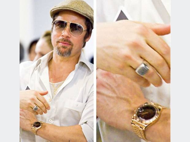 Brad Pitt Spotted Wearing Rolex Day-Date II