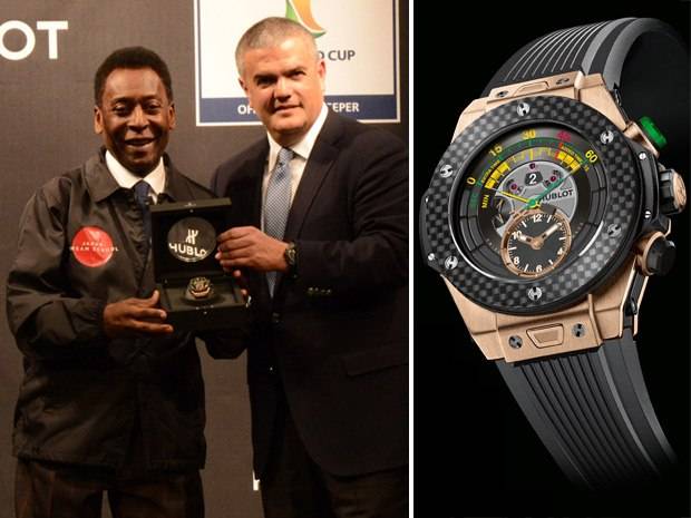 Pelé Helps Hublot Unveil the Official Watch of the 2014 World Cup