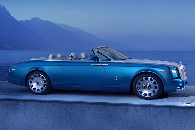 The Phantom Drophead Coupe Waterspeed Collection Dazzles in Striking Blue