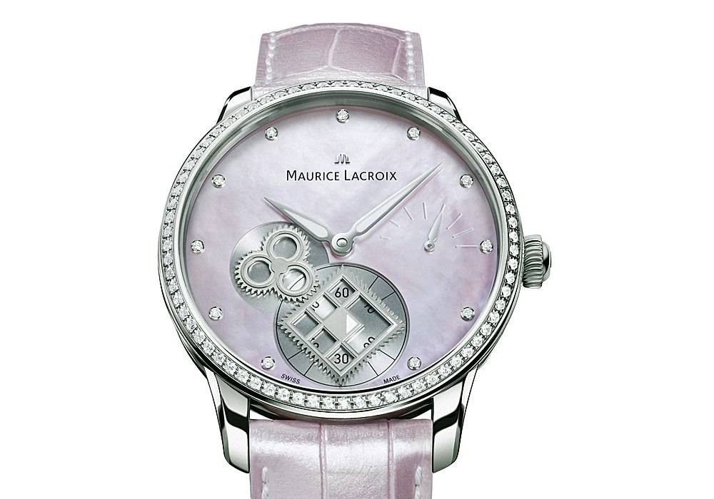Haute Time Ladies Watch of the Week:  Maurice Lacroix Masterpiece Square Wheel Pink Pearl