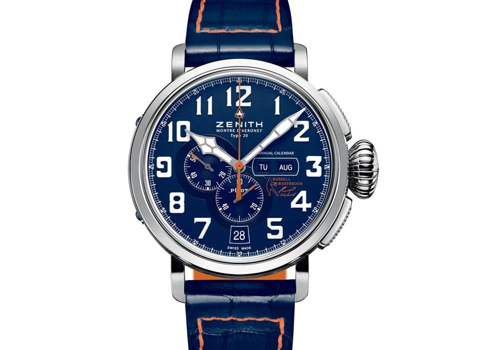 Carmelo Anthony’s Haute Time Watch of the Day:  Zenith Pilot Type 20 Annual Calendar Tribute to Russell Westbrook