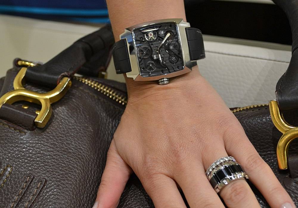 Men’s Watches, Worn By Women:  TAG Heuer Monaco V4