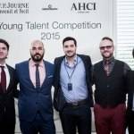 Arthur Touchot (center) with the winners of the AHCI Youth Talent Competition