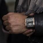 Cabestan Triple Axis Tourbillon Watch Baselworld 2015 Wrist Shot