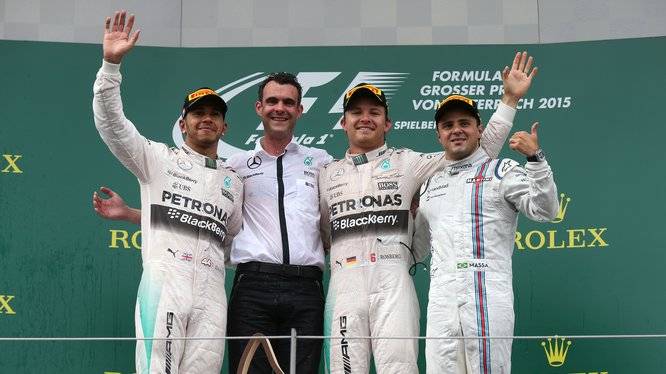 Haute 100 Update: IWC Ambassadors Nico Rosberg And Lewis Hamilton Finish First And Second At Austrian Grand Prix