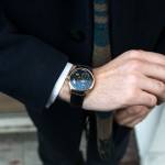 Glashutte Original PanoMaticLunar watch in rose gold 2015 wrist