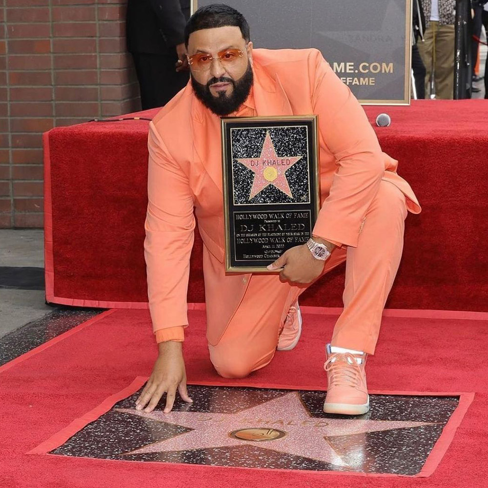 DJ Khaled Receives A Star On The Hollywood Walk Of Fame While Wearing The Patek Philippe 5980/1400R Baguette Diamond Special Edition