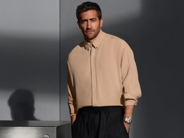 Jake Gyllenhaal Sports The New Cartier Santos Dual-Time