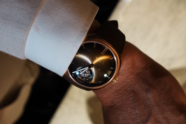 Photos from the H. Moser
Cie. Streamliner Tourbillon Pierre Gasly Launch at the Singapore Grand Prix