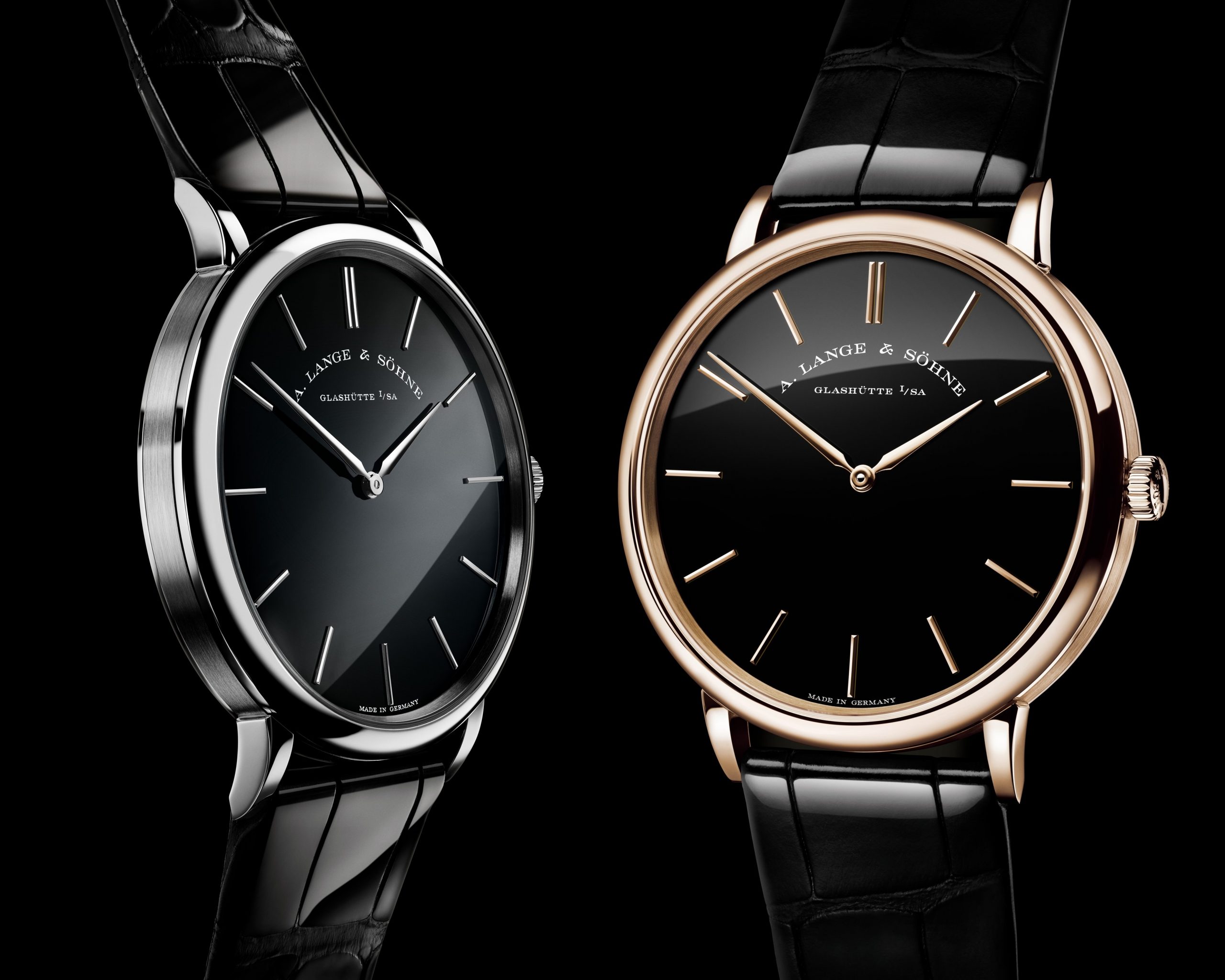 A. Lange & Söhne’s Saxonia Thin Returns in Platinum and Honeygold®