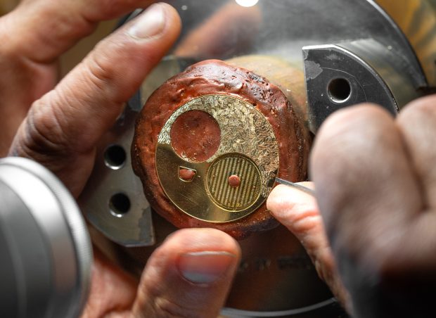 Two Arnold
Son Icons Return in Gemstone and Hand-Engraved Yellow Gold